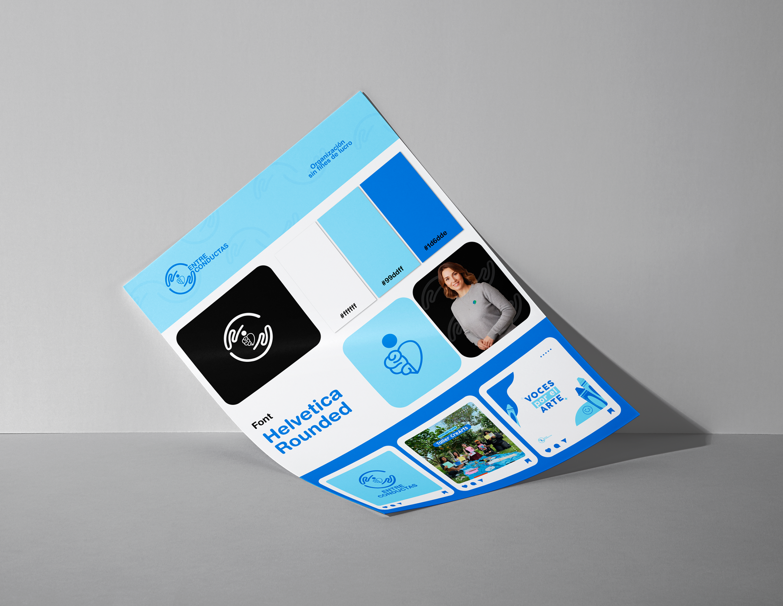 Proyecto de branding con manual de marca y paleta de colores